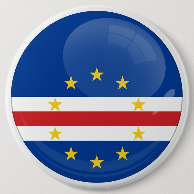 Cape Verde Round icon flag 6 Cm Round Badge (Front)