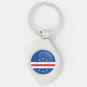 Cape Verde Round icon flag Key Ring