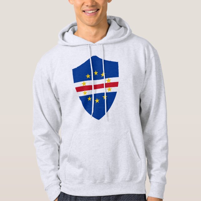 Cape Verde Shield Flag Hoodie (Front)