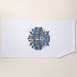 Cape Verde Soccer 2026 Soccer Bold Country Typogra Beach Towel