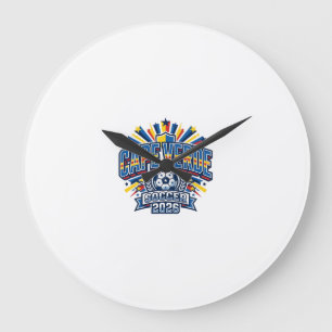 Cape Verde Soccer 2026 Soccer Bold Country Typogra Large Clock