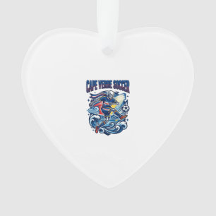 Cape Verde Soccer Skeleton Striker Nations Premium Ornament