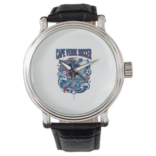 Cape Verde Soccer Skeleton Striker Nations Premium Watch