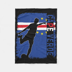 Cape Verde Soccer Team Cape Verde Flag Jersey Foot Fleece Blanket