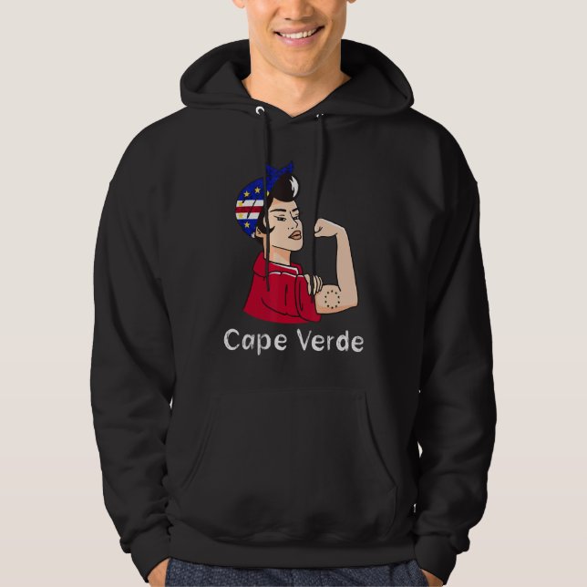 Cape Verde Strong Cape Verdean Roots Woman Scarf M Hoodie (Front)