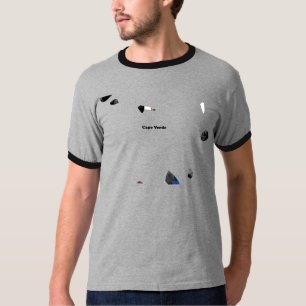 Cape Verde Trendy Peace Sign with Cape Verdean map T-Shirt