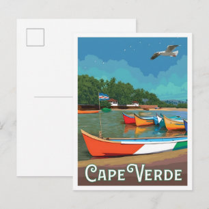 Cape Verde Vintage Travel Postcard