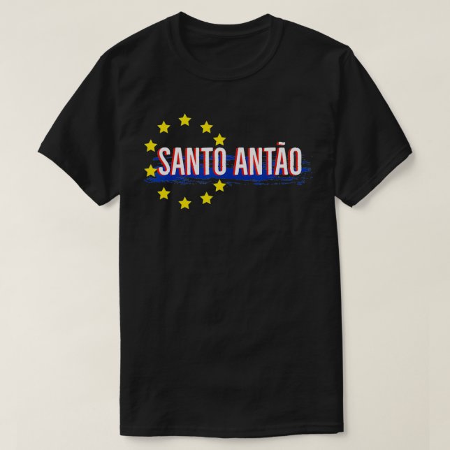 Cape Verdean Clothes Santo Antao  Cape Verde Flag  T-Shirt (Design Front)
