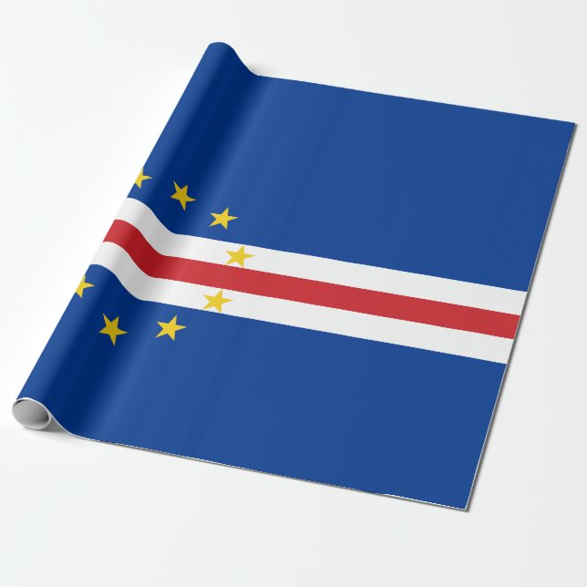 Cape Verdean Flag (Cape Verde) Wrapping Paper (Unrolled)