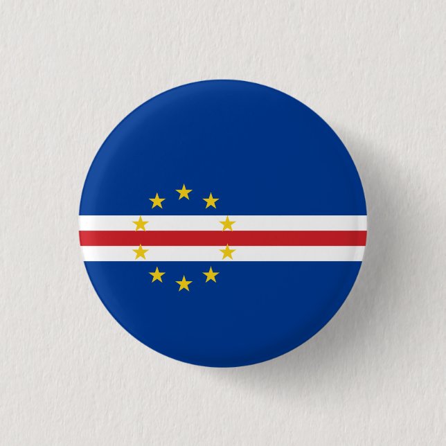 Cape Verdean Flag, Flag of Cape Verde 3 Cm Round Badge (Front)