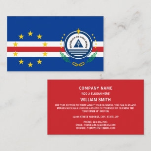 Cape Verdean Flag & National Emblem, Cape Verde Business Card