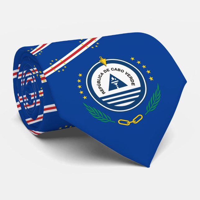Cape Verdean Flag & National Emblem, Cape Verde Tie (Rolled)