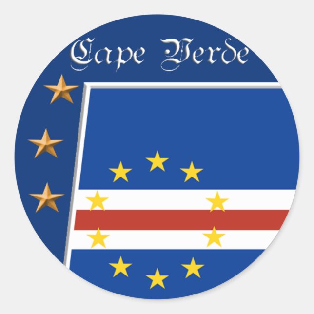 Cape Verdean flag stickers (Front)