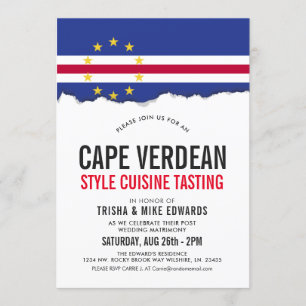 Cape Verdean Themed Cuisine Party Flag Invite