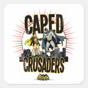 Caped Crusaders Graphic Square Sticker