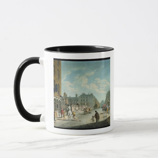 Capel Street with the Royal Exchange, Dublin, 1800 Mug (Left)
