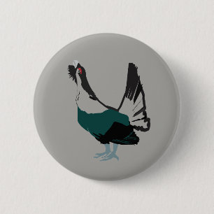 Capercaillie bird  Art 5.7 cm (2.25") Round Badge