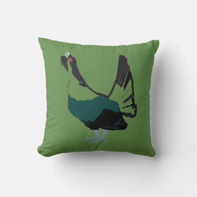 Capercaillie bird  Art  Cushion (Front)