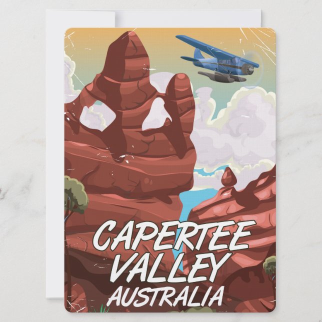 Capertee Valley Australia travel poster Invitation (Front)