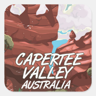 Capertee Valley Australia travel poster Square Sticker