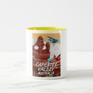 Capertee Valley Australia travel poster Two-Tone Coffee Mug