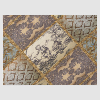 Capetian Elegant Quilt 15 Old Vintage French Tissue Paper