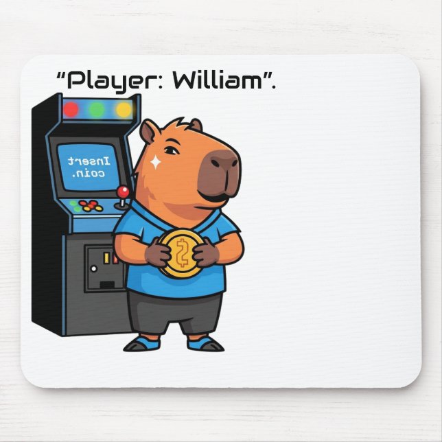 Capibara Arcade Gamer Mousepad (Front)