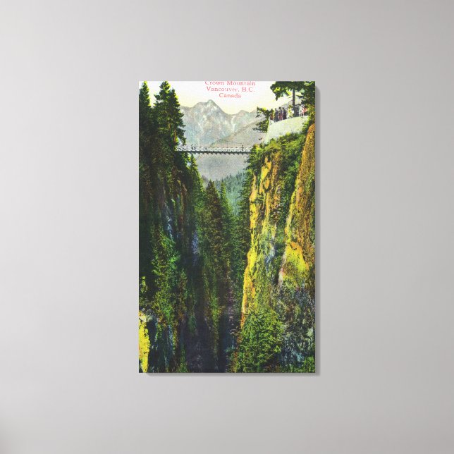 Capilano Canyon View of Crown Mountain Canvas Print (Front)
