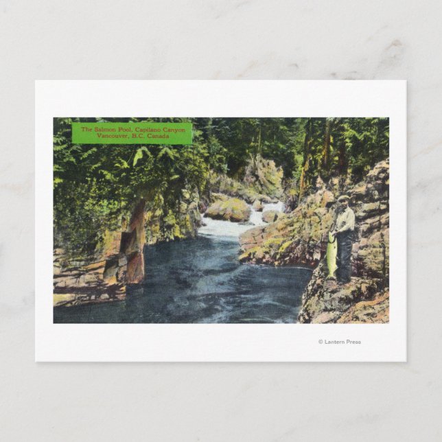 Capilano Canyon View of the Salmon Pool Postcard (Front)
