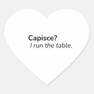 Capisce? I Run the Table. – Kitchen Sticker