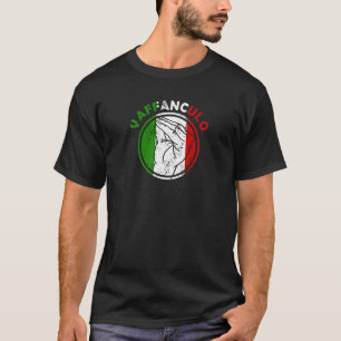 Capisci Vaffanculo Italian Flag Hand Gesture T-Shirt