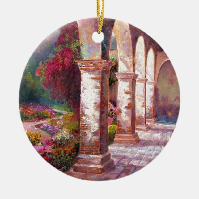 Capistrano Afternoon Ceramic Tree Decoration (Front)