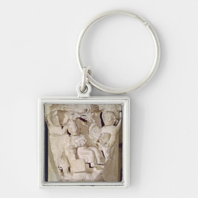 Capital a relief depicting key ring (Front)