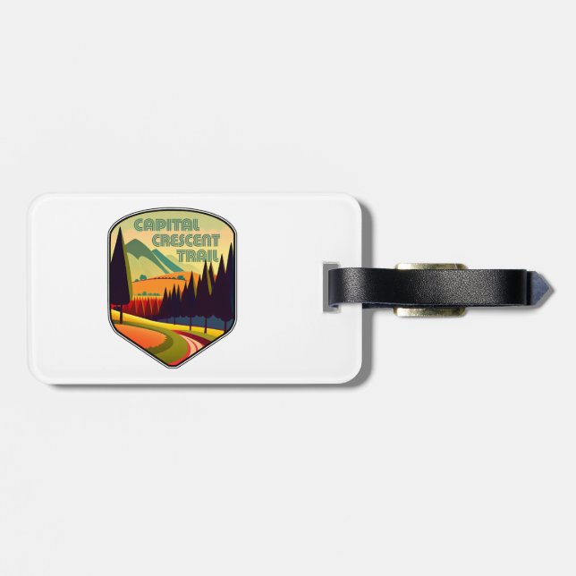 Capital Crescent Trail Colours Luggage Tag (Back Horizontal)