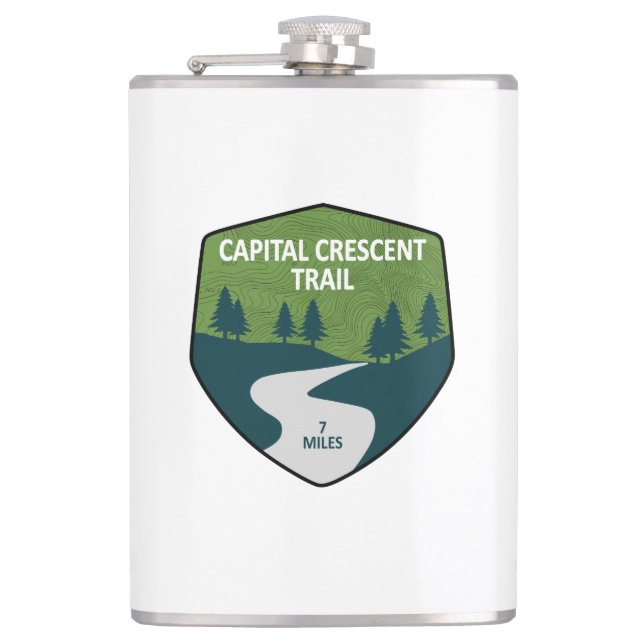 Capital Crescent Trail Hip Flask (Front)