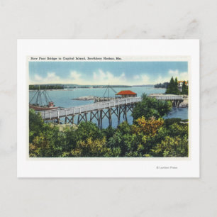 Capital Island New Foot Bridge View Postcard