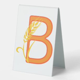 Capital letter B floral monogram