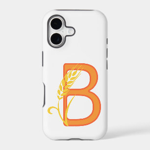 Capital letter B floral monogram