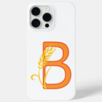 Capital letter B floral monogram