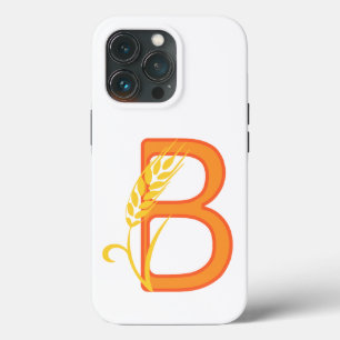 Capital letter B floral monogram iPhone 13 Pro Case