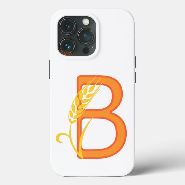 Capital letter B floral monogram Case-Mate iPhone Case (Back)