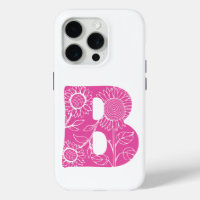 Capital letter B floral monogram
