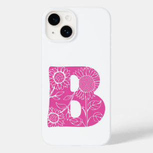 Capital letter B floral monogram Case-Mate iPhone 14 Case