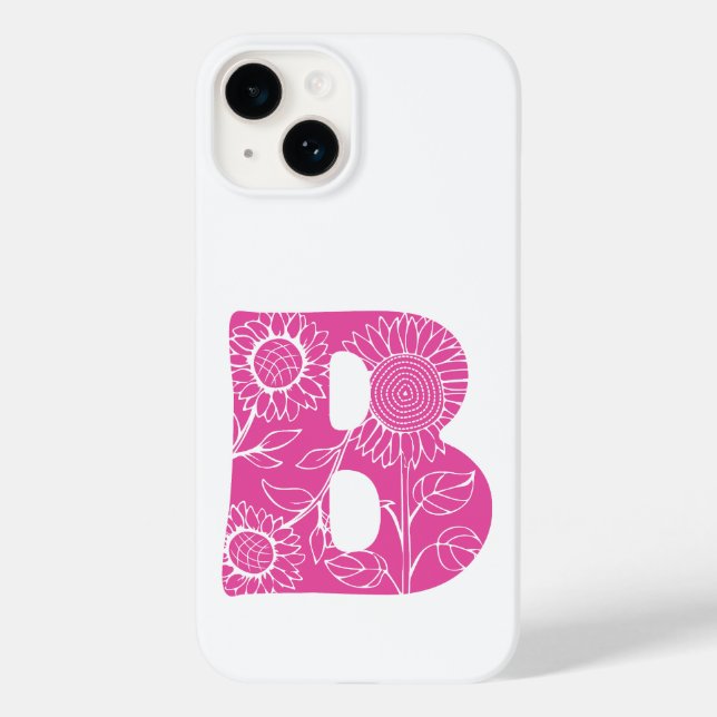 Capital letter B floral monogram Case-Mate iPhone Case (Back)