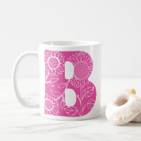 Capital letter B floral monogram