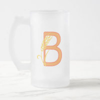 Capital letter B floral monogram
