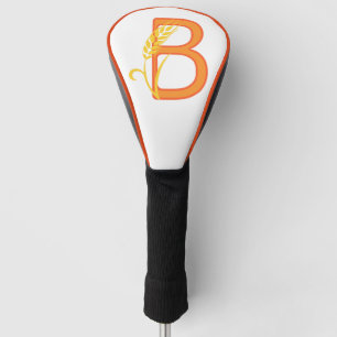 Capital letter B floral monogram Golf Head Cover
