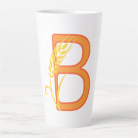 Capital letter B floral monogram