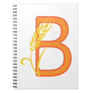 Capital letter B floral monogram Notebook
