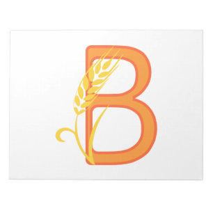 Capital letter B floral monogram Notepad